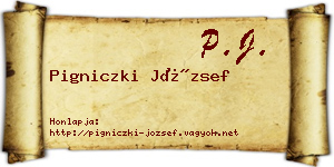 Pigniczki József névjegykártya