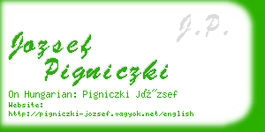 jozsef pigniczki business card